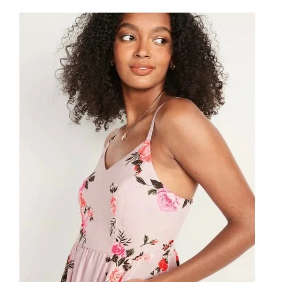 🌸 Pretty floral linen-blend cami dress with pockets - Picture 4 of 5